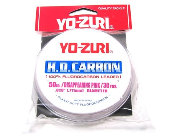 Yo-Zuri H.D. Fluorocarbon Wrist Spool 100-Yard Leader Line, Pink, 40-Pound