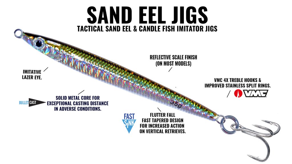 Hogy Sand Eel Jigs - TunaFishTackle Premier Striped Bass Jig