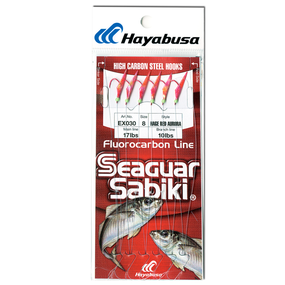 Hayabusa Sabiki S-506E Bait Rigs - Mix Flasher Mackerel Skin - Aurora  Finish - Melton Tackle